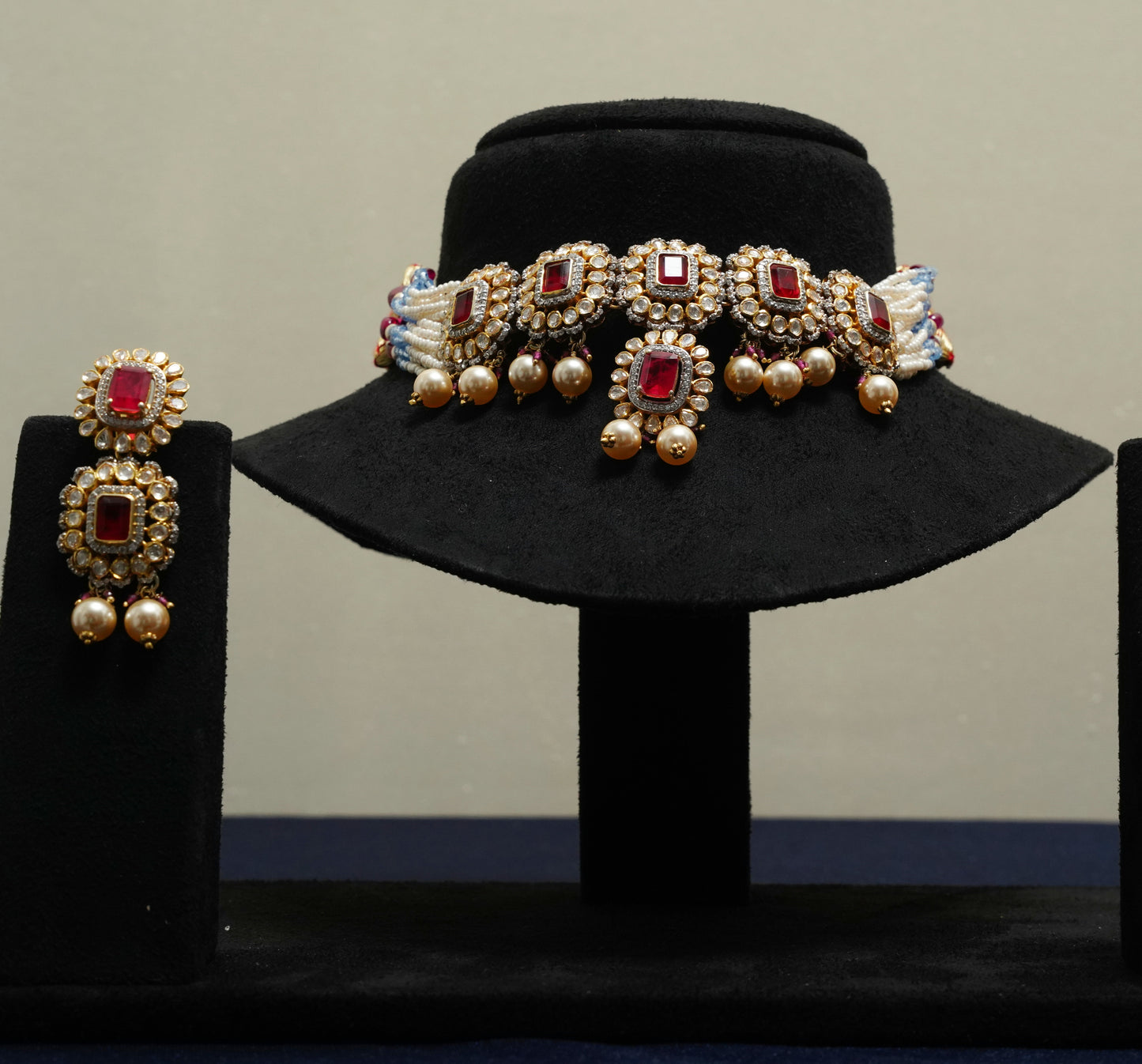 Ruby Radiance Kundan Choker Set