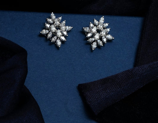 Silver Snowburst Studs