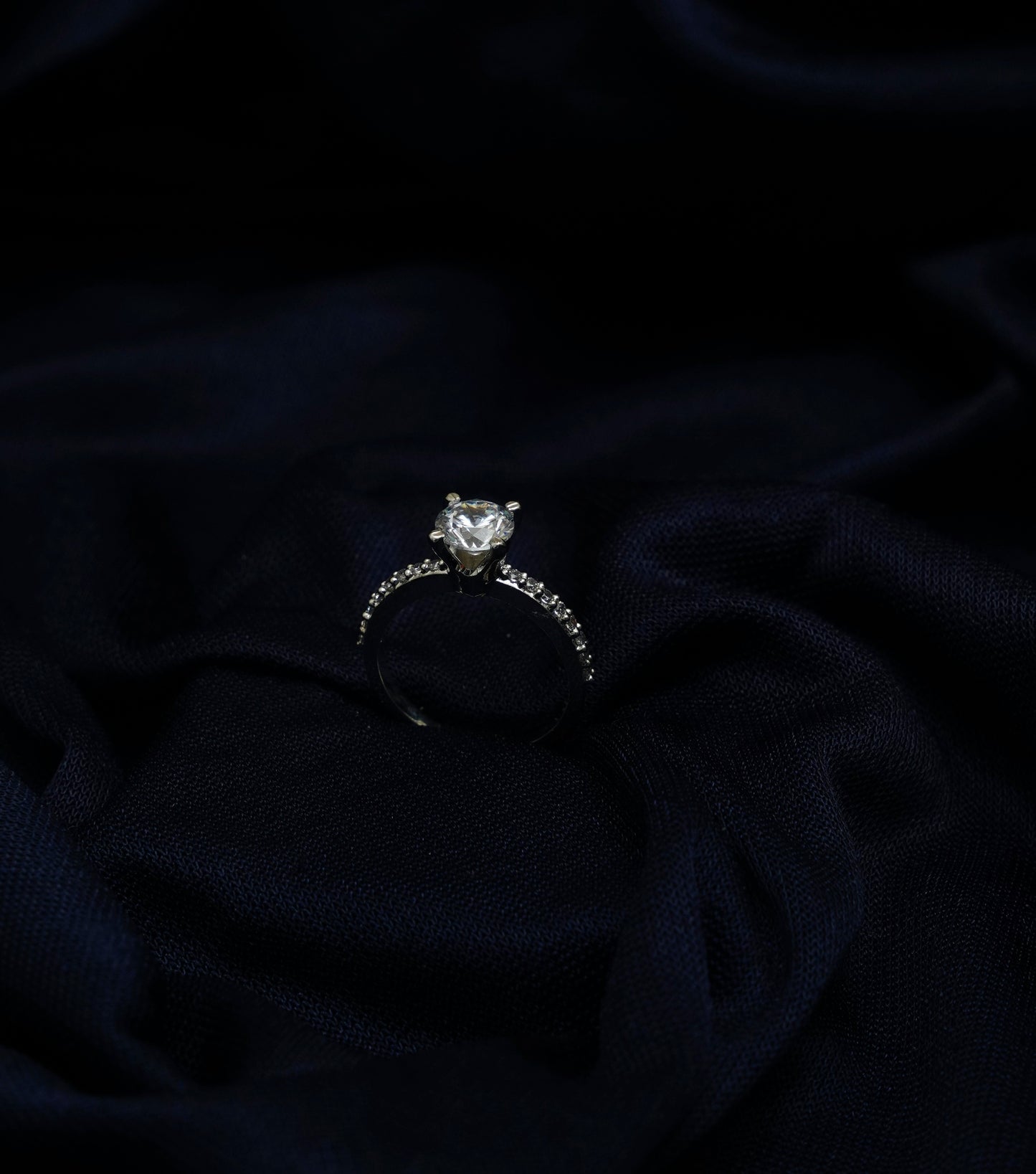 Luminous Halo Charm Stone Ring