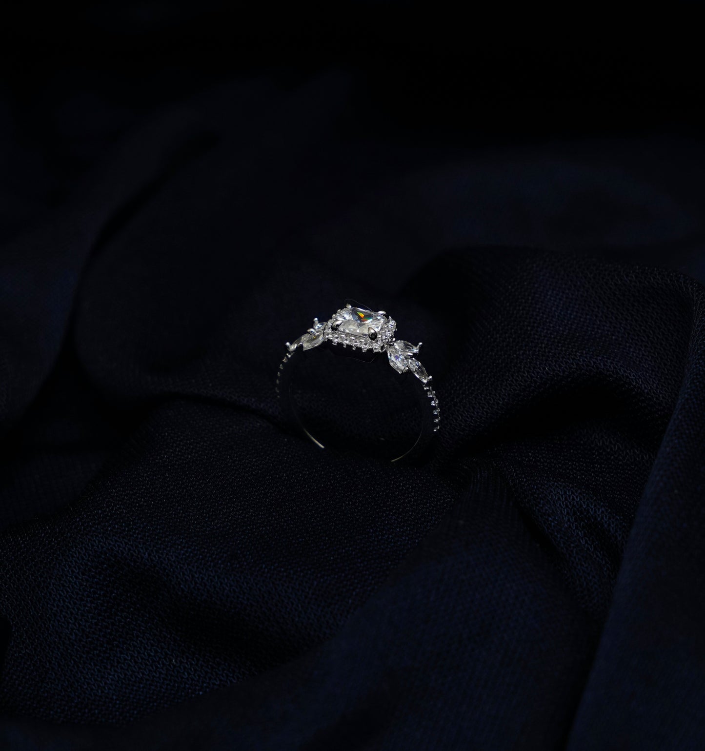 Crystal Serenade Quad Stone Ring