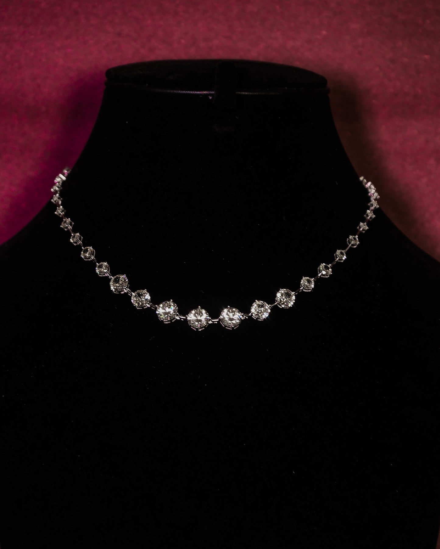 Golden Aura Silver Sparkle Necklace and earring set