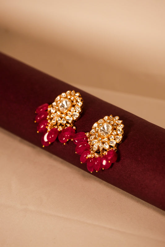 Ruhani Ruby Cluster Earrings