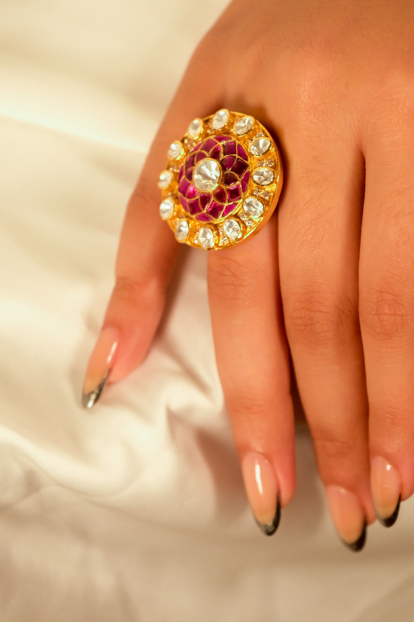 Padmika Meenakari Crown Ring