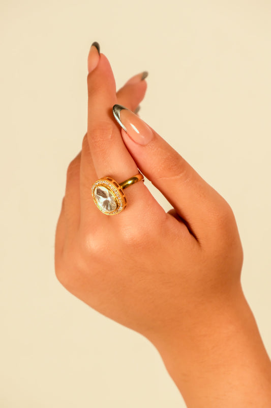 Neeraj Oval Solitaire Ring