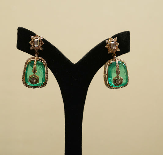 Emerald Royale Polished Necklace & Earring Set