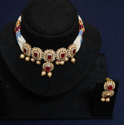 Ruby Radiance Kundan Choker Set