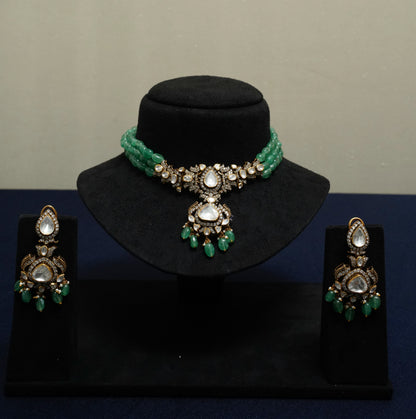 Regal Glow Kundan & Bead Necklace Set