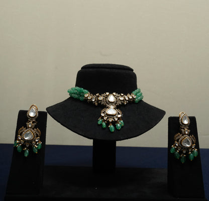 Regal Glow Kundan & Bead Necklace Set