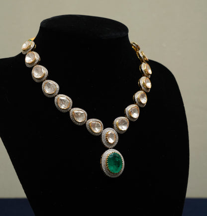 Emerald Radiance Polki Set