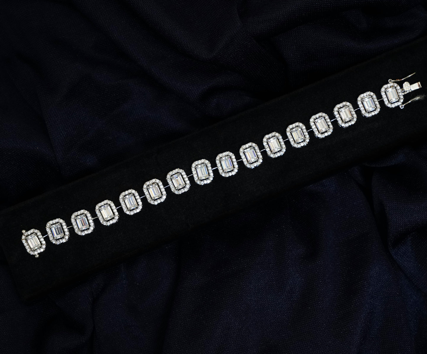 Lustre Frame Tennis Bracelet