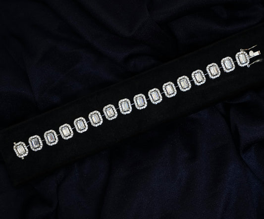 Lustre Frame Tennis Bracelet