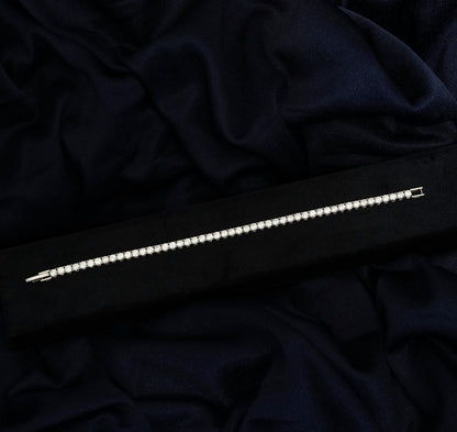 Radiant Halo Tennis Bracelet