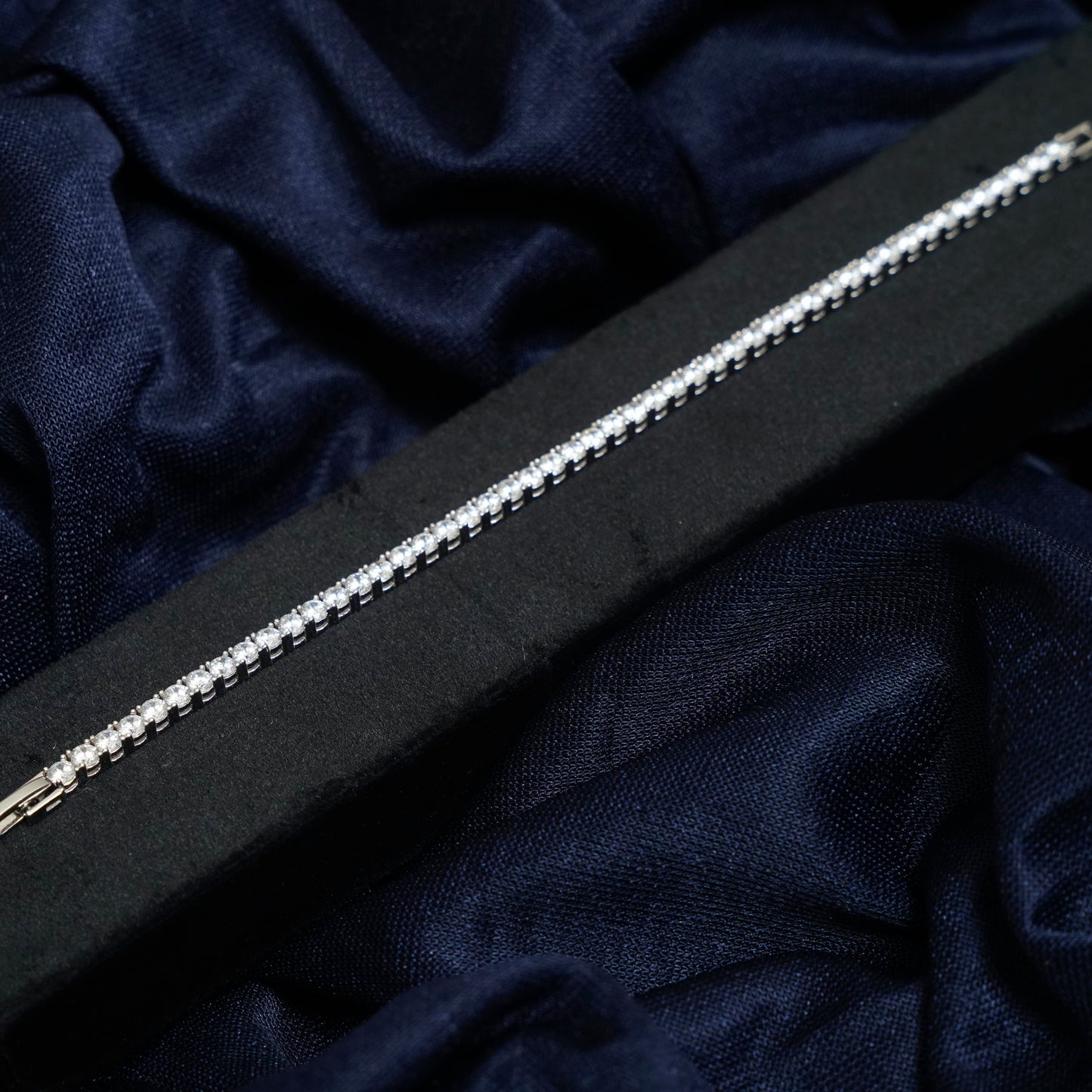 Radiant Halo Tennis Bracelet