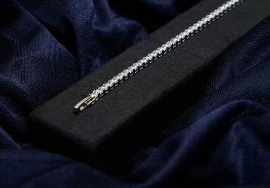 Radiant Halo Tennis Bracelet