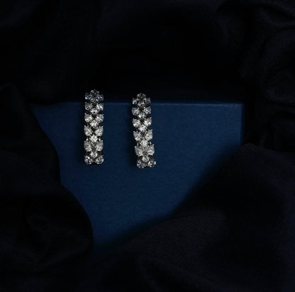 Silver Eternia Hoop Earrings