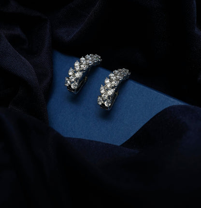 Silver Eternia Hoop Earrings