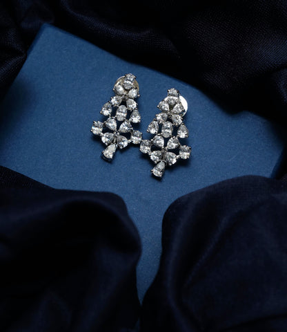 Silver Aurora Cascade Earrings