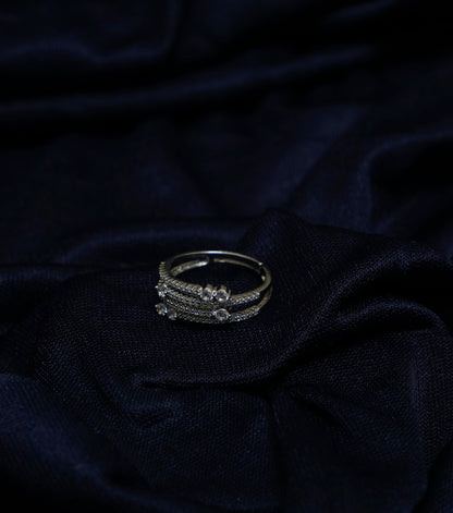 Starlit Grace Layered Ring