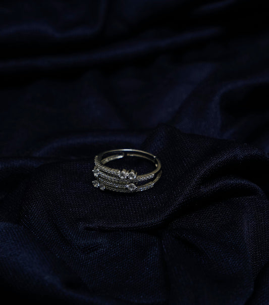 Starlit Grace Layered Ring