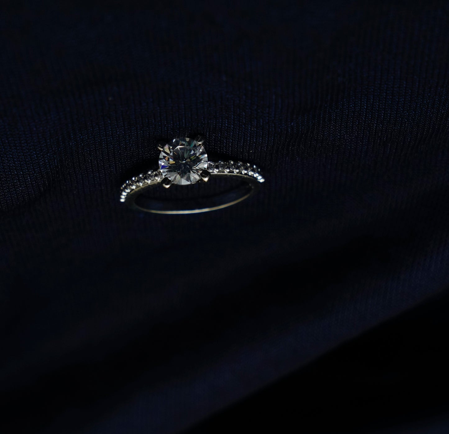 Luminous Halo Charm Stone Ring