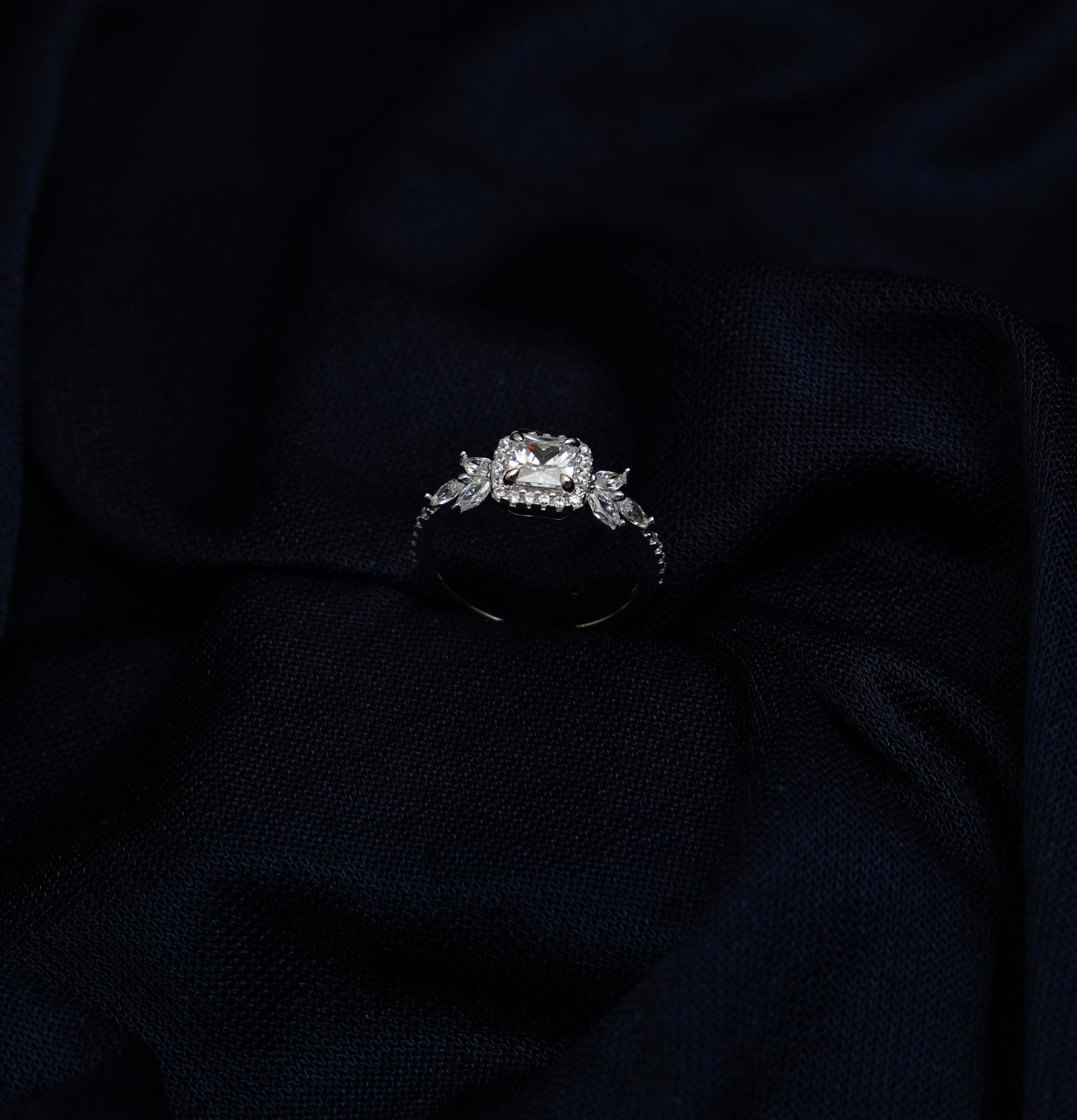 Crystal Serenade Quad Stone Ring