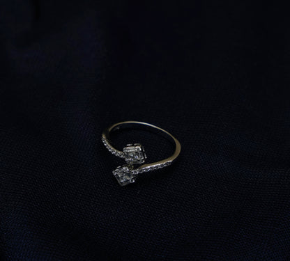 Twin Gleam Harmony Ring