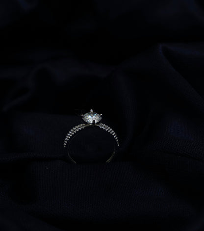 Celestial Twin Gleam Stone Ring