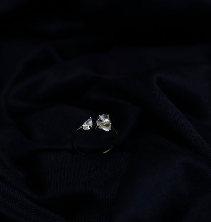 Trio Shine Blue Stone Ring