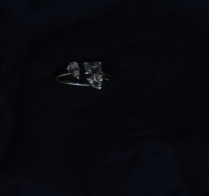 Trio Shine Blue Stone Ring