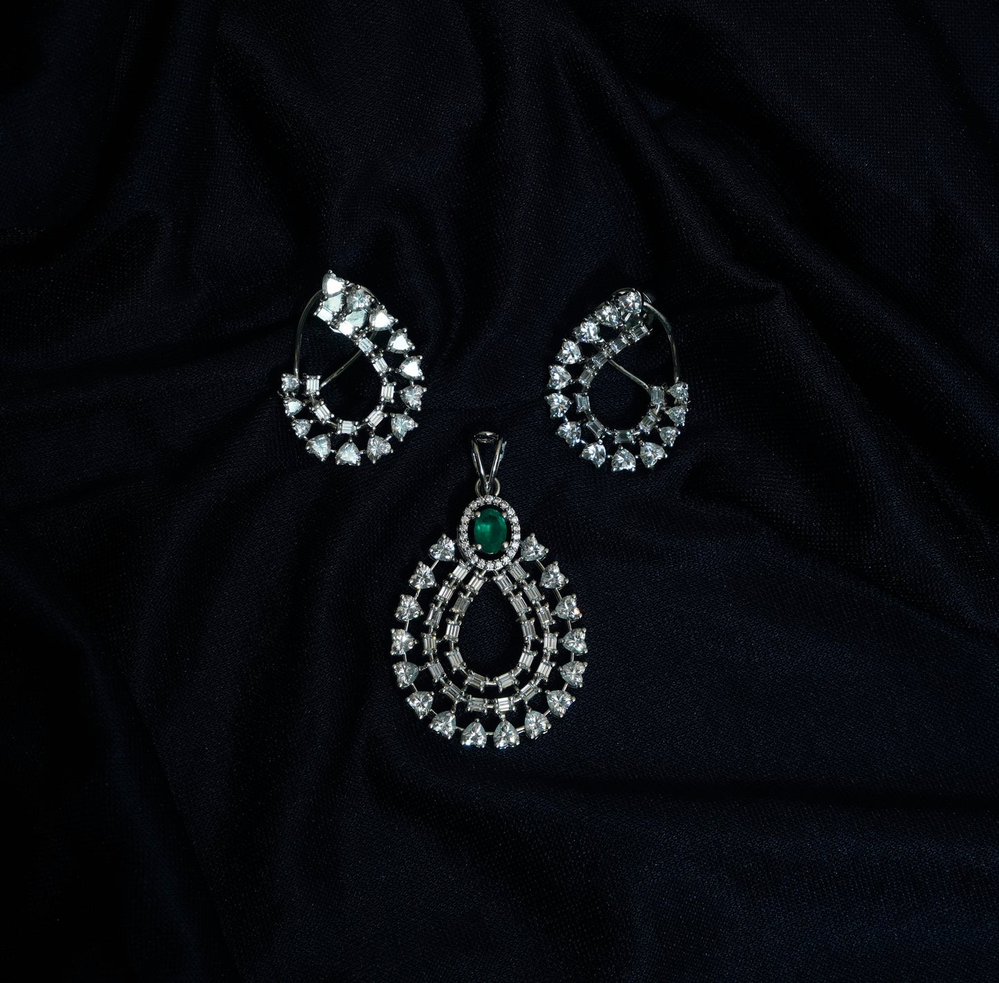 Sparkle Teardrop Halo Layered Set