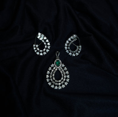 Sparkle Teardrop Halo Layered Set