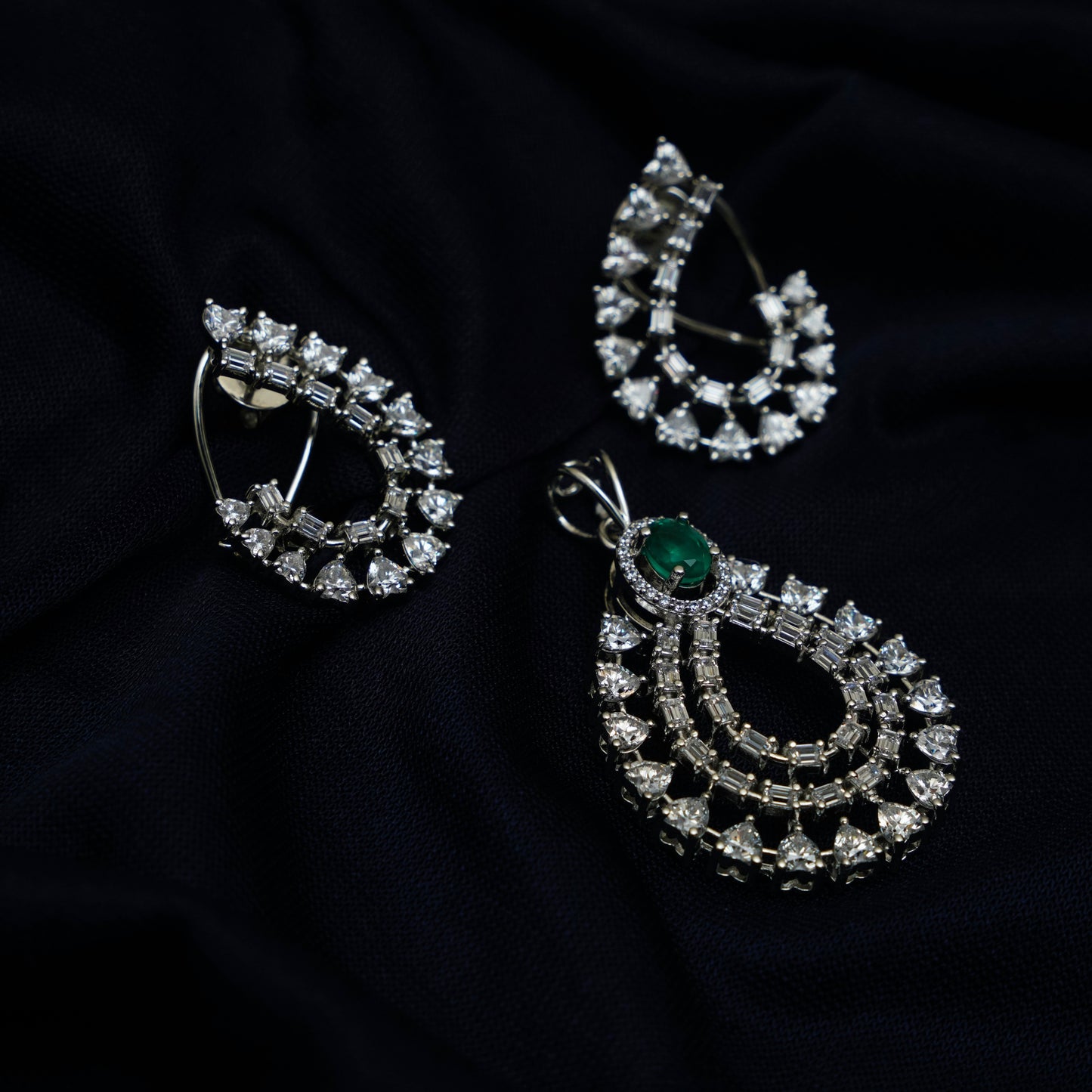 Sparkle Teardrop Halo Layered Set