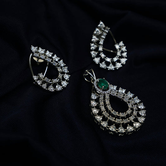 Sparkle Teardrop Halo Layered Set