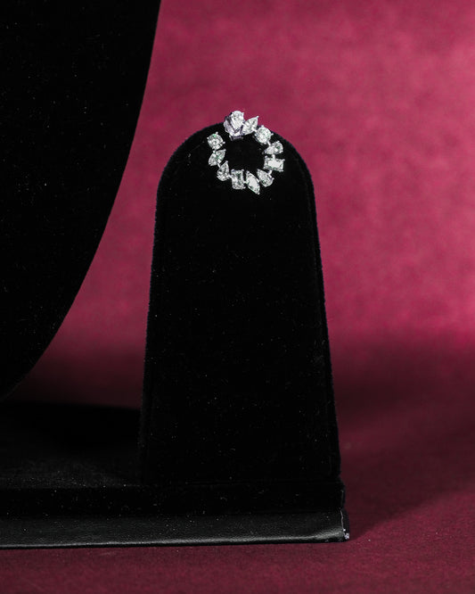 Silver Sparkle Hoop Earring