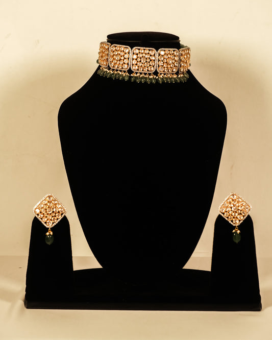 Ruhani Charm Choker and Earring Set