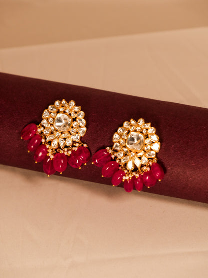 Ruhani Ruby Cluster Earrings