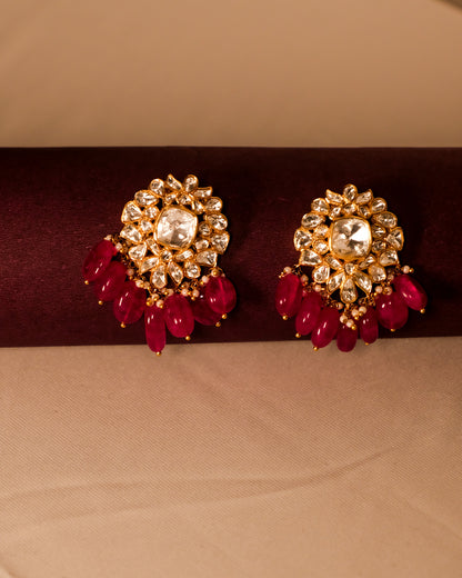 Ruhani Ruby Cluster Earrings