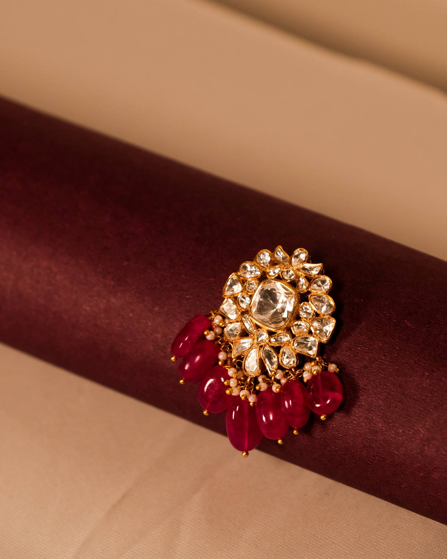 Ruhani Ruby Cluster Earrings
