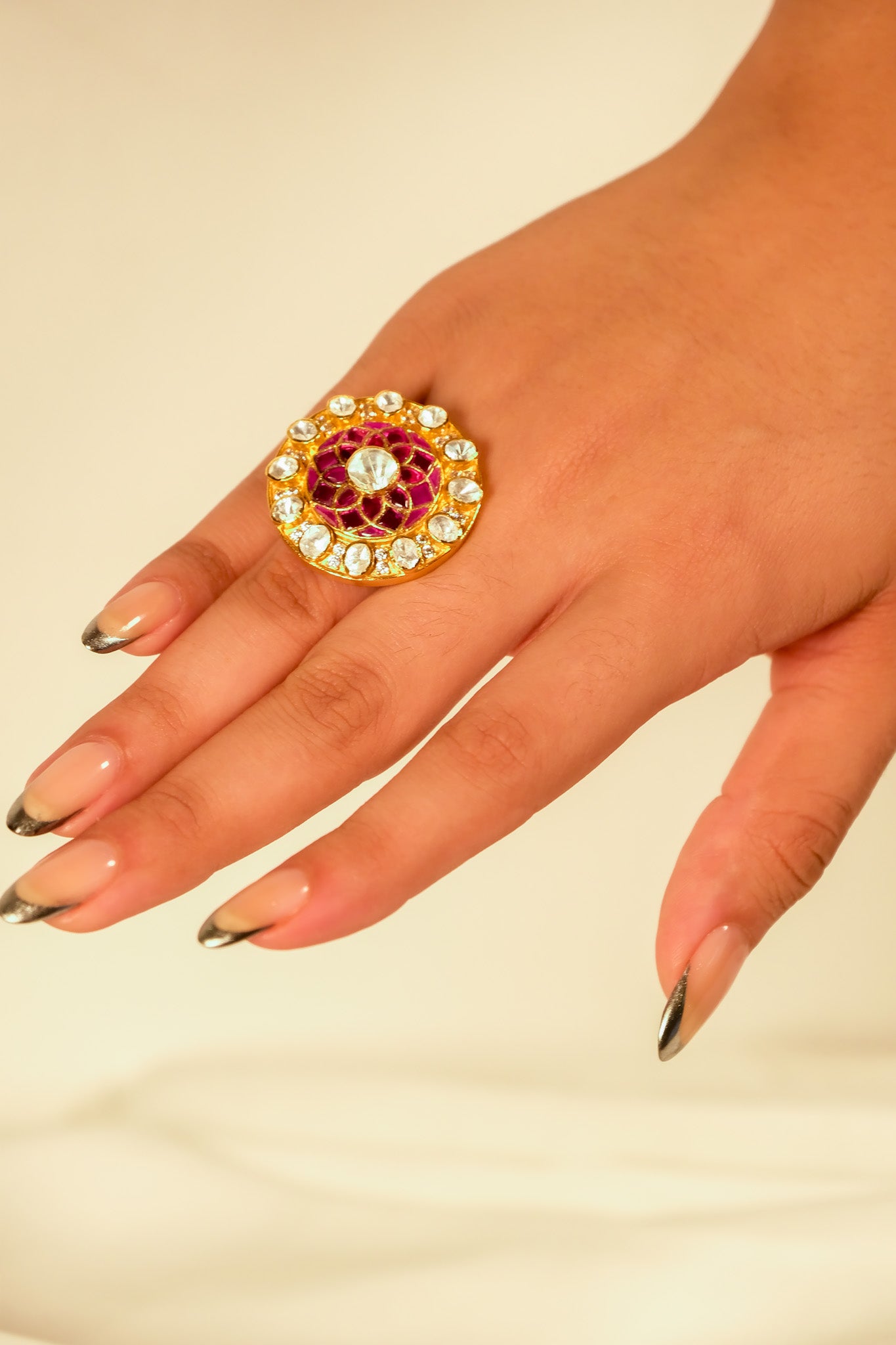 Padmika Meenakari Crown Ring