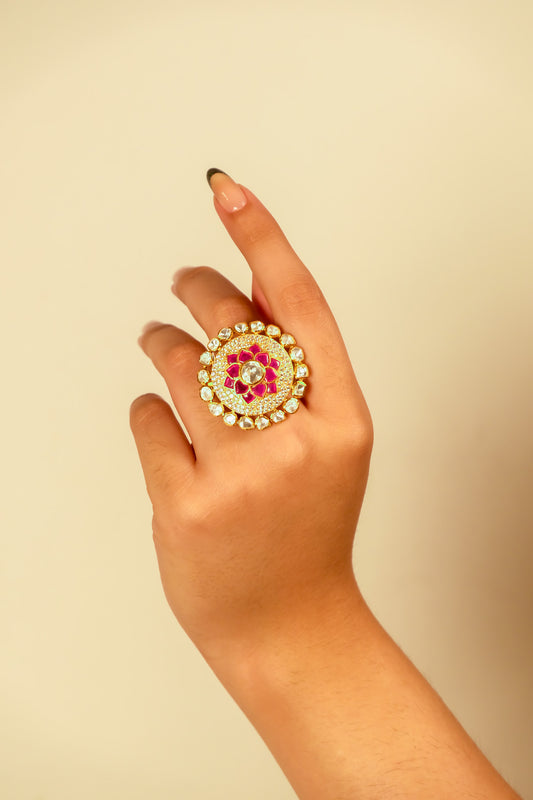 Padma Kalika Enamel Ring
