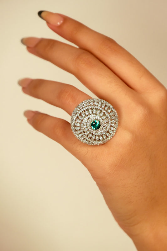 Aksara Spiral Radiance Ring